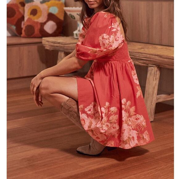 Free People Pink Floral Mini Dress - Picture 3 of 13